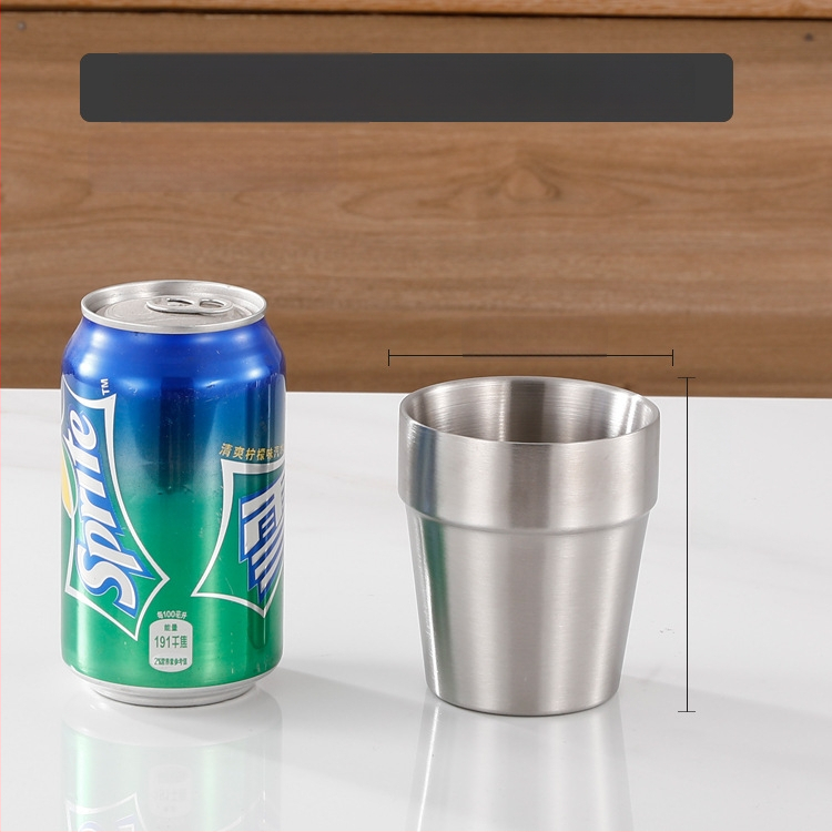 Čaša za pivo od nehrđajućeg čelika 304 za kampiranje, jednovrstan, mat završnica, kapacitet 401-500 ml, zlatna boja
