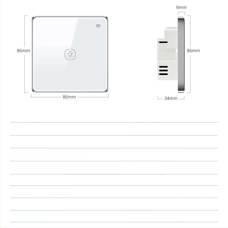 Keeper TY-CN-L Έξυπνος WiFi ελεγκτής φωτισμού με πάνελ αφής, φωνητικό έλεγχο και απομακρυσμένη διαχείριση για ολόκληρο σπίτι
