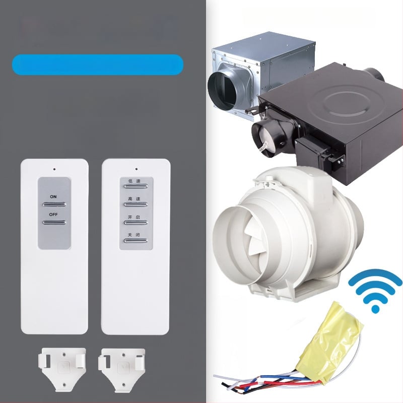 JANX izduvni ventilator s daljinskim upravljanjem, dijagonalni tok zraka, dvije brzine
