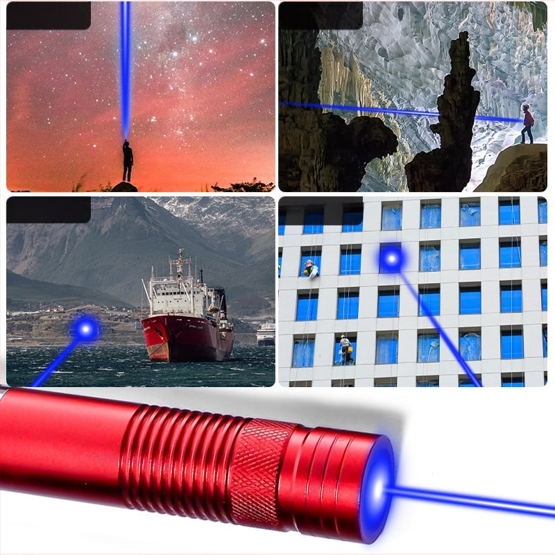 B008 Plavi laserski pokazivač visoke snage, dugi domet, aluminijska legura