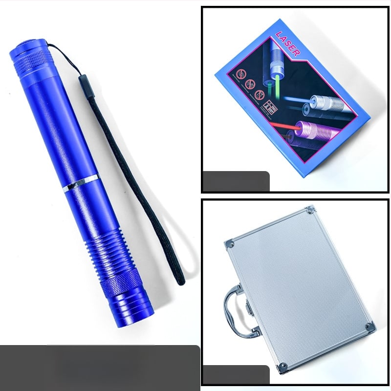 B008 Plavi laserski pokazivač visoke snage, dugi domet, aluminijska legura