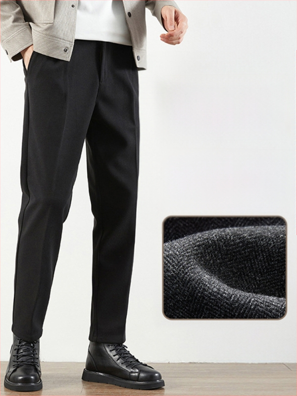 Muške vunene hlače, korejskog stila, slim fit, straight kroj, dnevne hlače za jesen i zimu