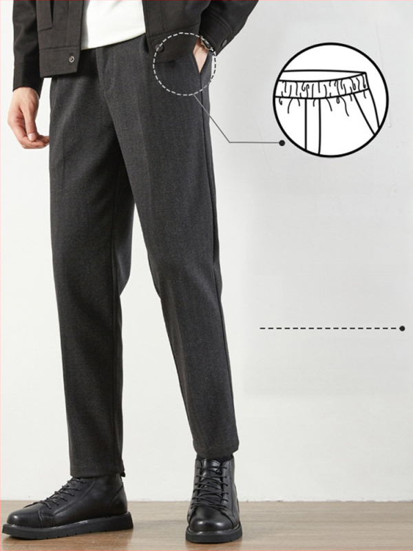 Muške vunene hlače, korejskog stila, slim fit, straight kroj, dnevne hlače za jesen i zimu