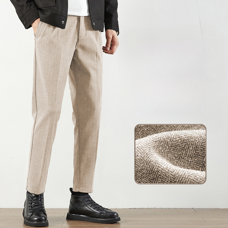 Muške vunene hlače, korejskog stila, slim fit, straight kroj, dnevne hlače za jesen i zimu