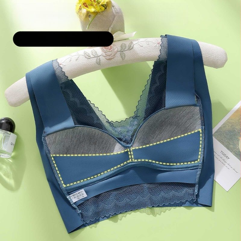Čipkasti bralet s V-dekolteom, bezšavnim stražnjim dijelom, ženski grudnjak bez naramenica za spavanje, lagan