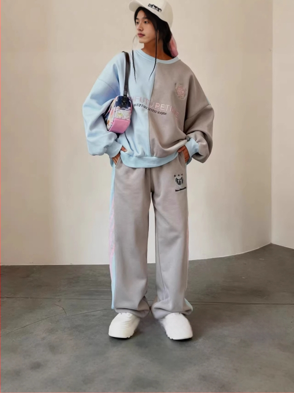 Dopamine set za djevojke, jesen 2025, hoodie s 3D otiskom i hlače, dvodijelni set