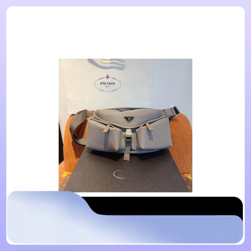 Muška crossbody torbica za prsa od najlona s kožnim detaljima, s jednim remenom, emajl kopčom, svakodnevna i svestrana