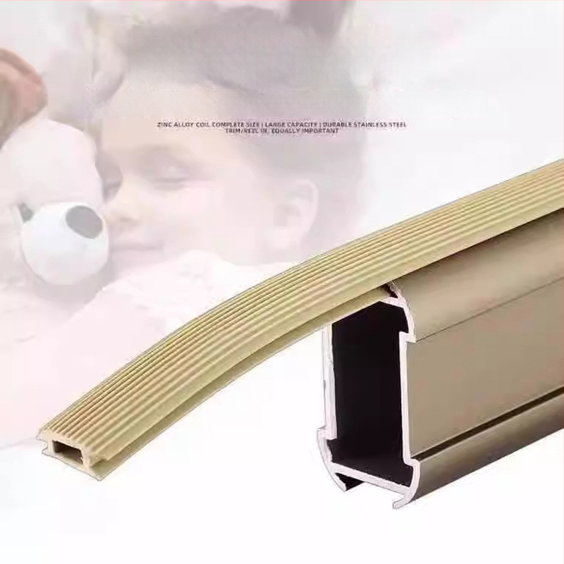 Predebljena aluminijska unutarnja šipka za garderobu, tiha protuklizna prečka i prirubnica