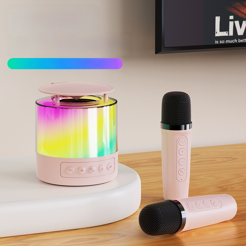 K19 Prijenosni karaoke zvučnik s mikrofonom, Bluetooth mini zvučnik sa subwooferom za kućnu i vanjsku upotrebu