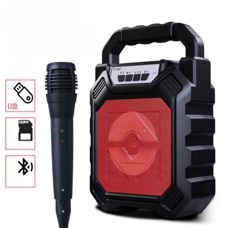 Vanjski prijenosni Bluetooth zvučnik 668, s mikrofonom i subwooferom, za kvadratni ples