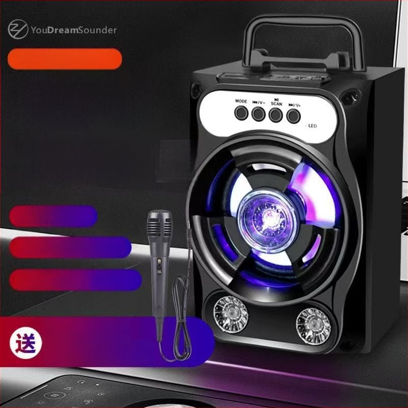 Prijenosni bežični Bluetooth zvučnik s utorom za karticu za kućnu upotrebu, KTV i vanjsko karaoke