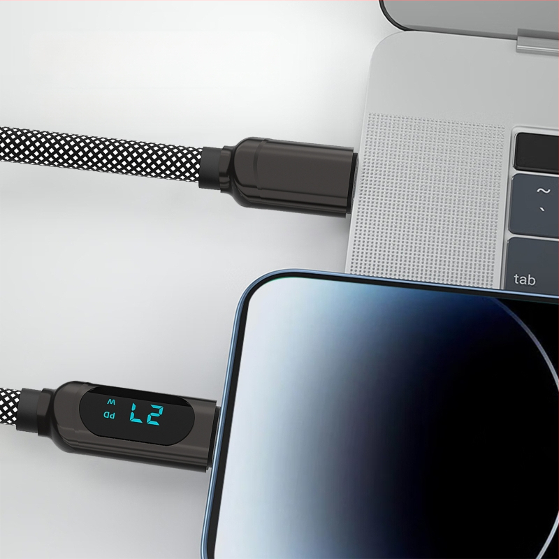 PD podatkovni kabel s Lightning i Type-C, 66W brzo punjenje, digitalni zaslon, duljina 1–2 m