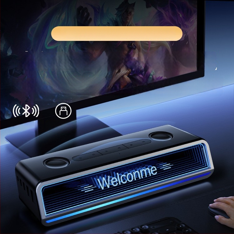 Bluetooth stolne zvučnike za računalo, 2.0 stereo, jak bas, RGB osvjetljenje, ugrađena baterija, USB-C napajanje