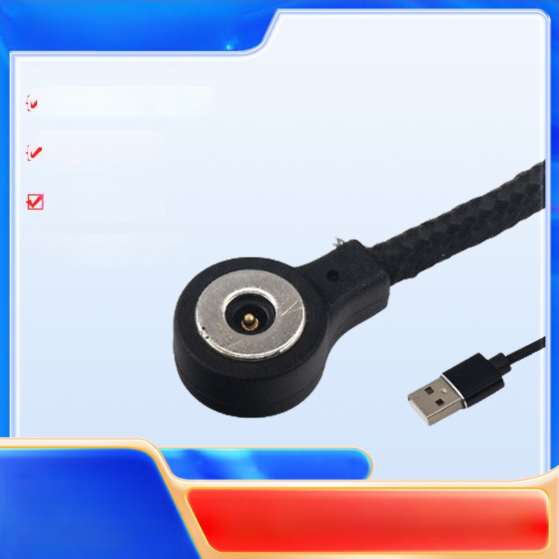 Magnetski kabel za napajanje s jednim pinom, kružnog dizajna, promjer 8,0 mm, pozlaćeni 3U pleteni kabel, brzo punjenje i izdržljiv.