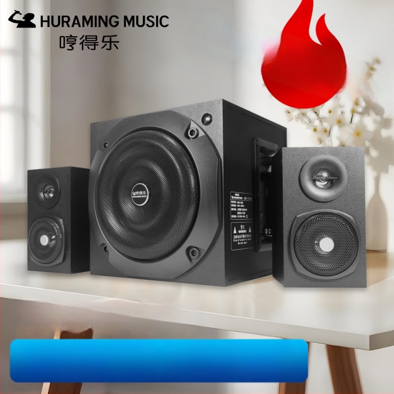 Giant Cannon Bluetooth zvučnik 2.1 – kućni audio sustav s drvenim kućištem i subwooferom