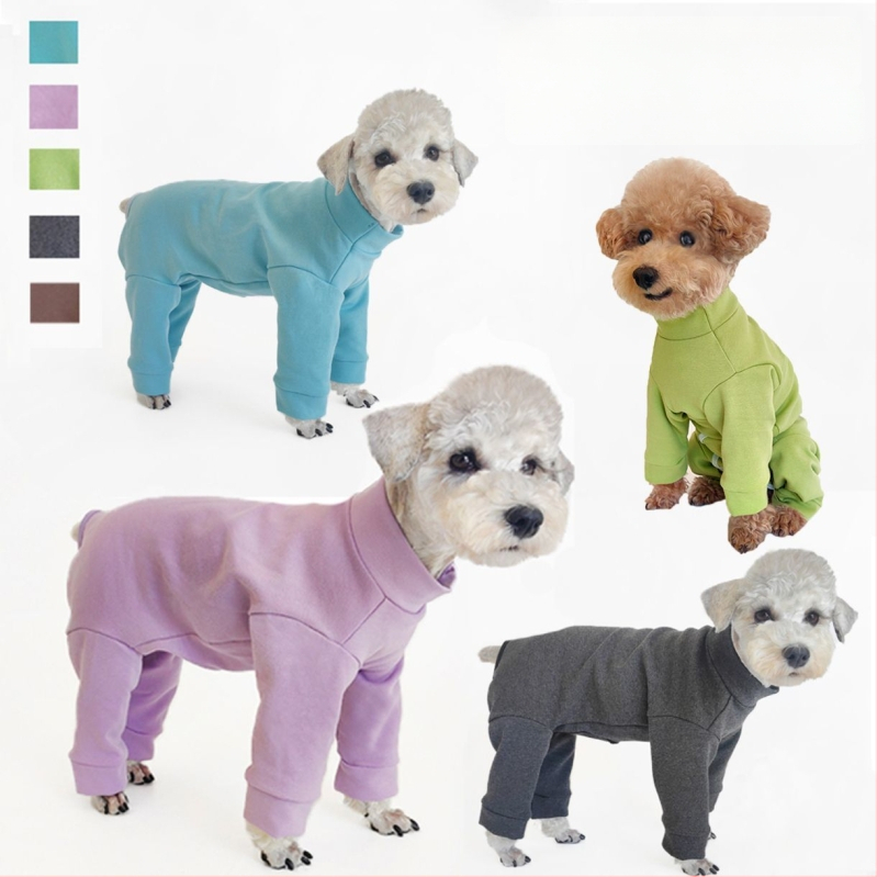 Odeća za pse Teddy-Schnauzer, potpuno pokrivanje za četiri šape, osnovna majica od 100% pamuka, jednobojna