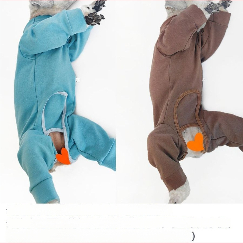 Odeća za pse Teddy-Schnauzer, potpuno pokrivanje za četiri šape, osnovna majica od 100% pamuka, jednobojna