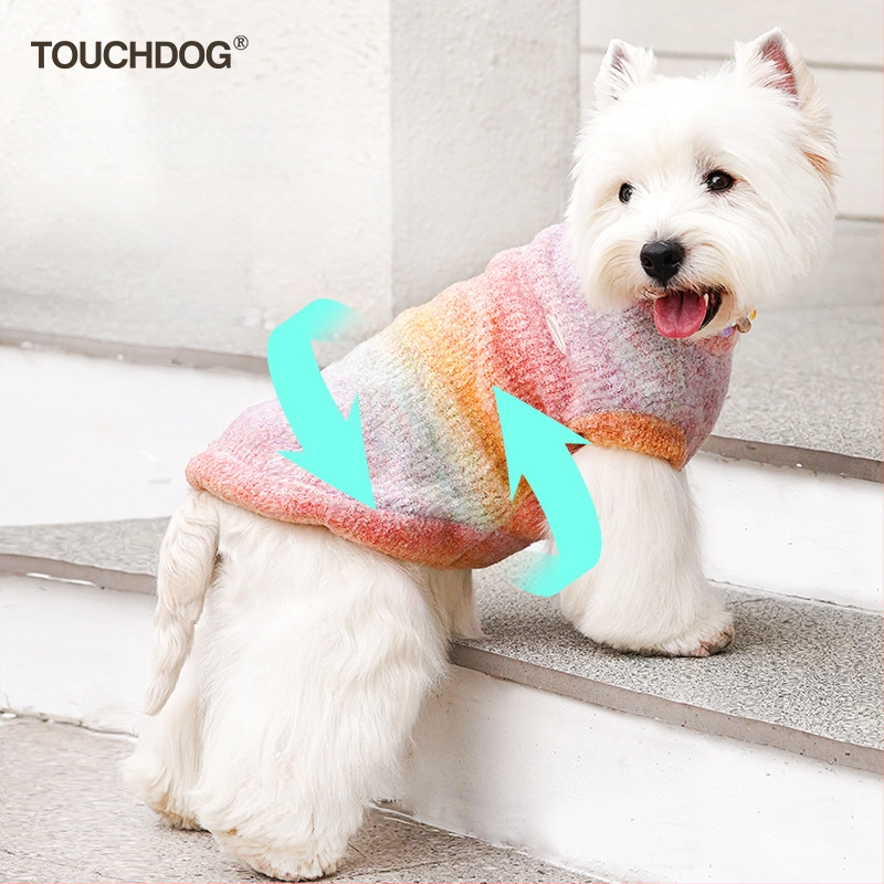 Touchdog It It Prsluk-pulover za kućne ljubimce — topla jesensko-zimska odjeća za male i srednje pse (Shiba Inu)