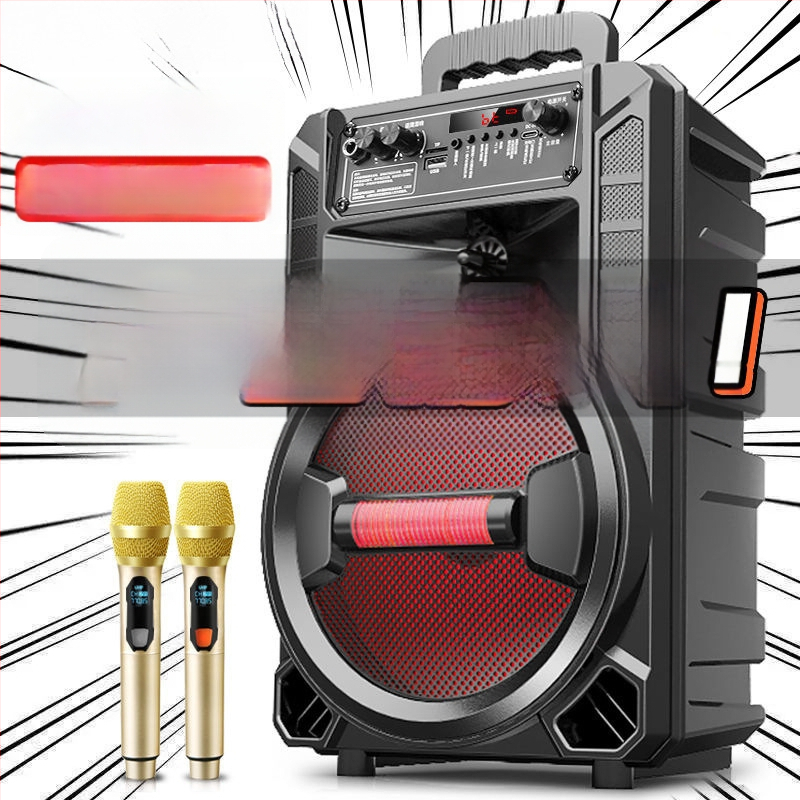 Bluetooth karaoke zvučnik s ugrađenom baterijom, prijenosan za vanjsku upotrebu, snažan zvuk