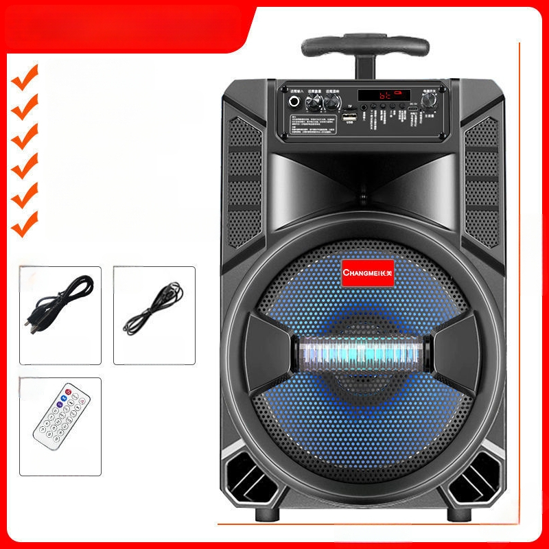 Bluetooth karaoke zvučnik s ugrađenom baterijom, prijenosan za vanjsku upotrebu, snažan zvuk