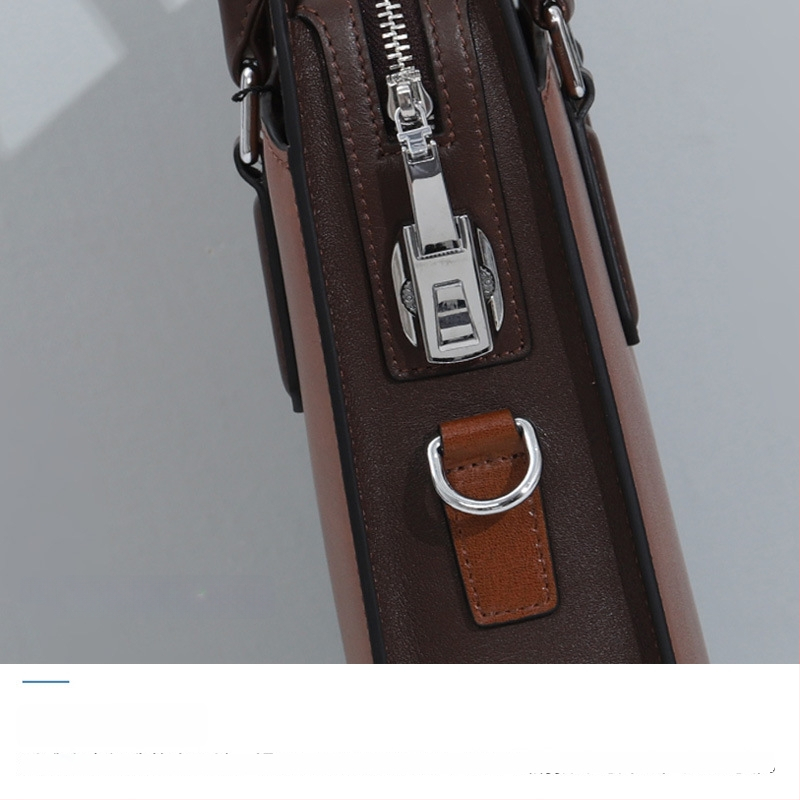 Üzleti táska, valódi bőr (felső réteg marhabőre), egyszínű mintázat, poliészter bélés, vízálló