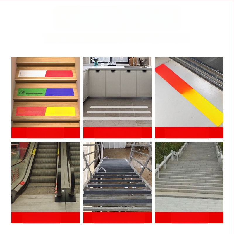 PVC protuklizna naljepnica za stepenice, upozorenje, otporna na habanje, vodootporna, laminirani HD tisak, dimenzije 10×60 cm