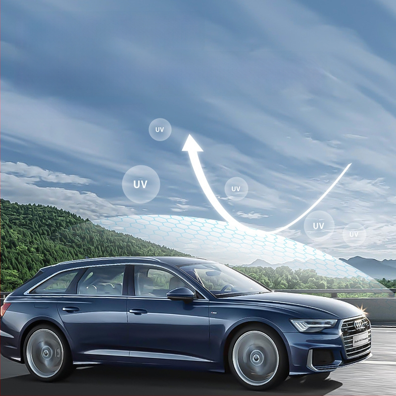Set folija za prozore automobila: privatnost, otporan na lomljenje, UV zaštita i toplinska izolacija za vjetrobran i bočna stakla.