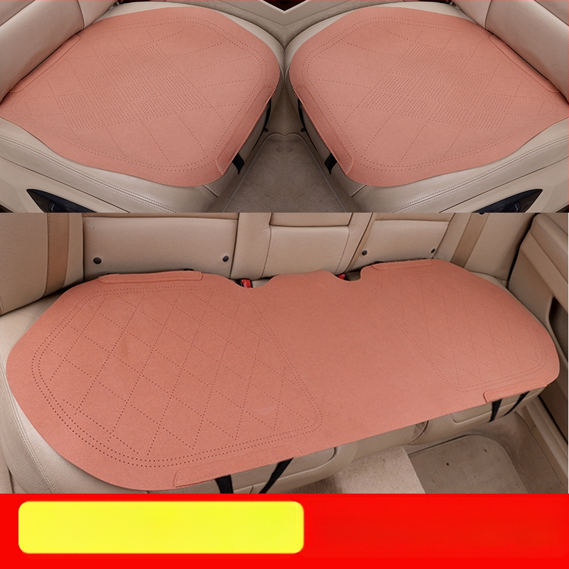 Jastuk za auto sjedalo od suede kože, set od tri komada, prozračan za sve sezone.
