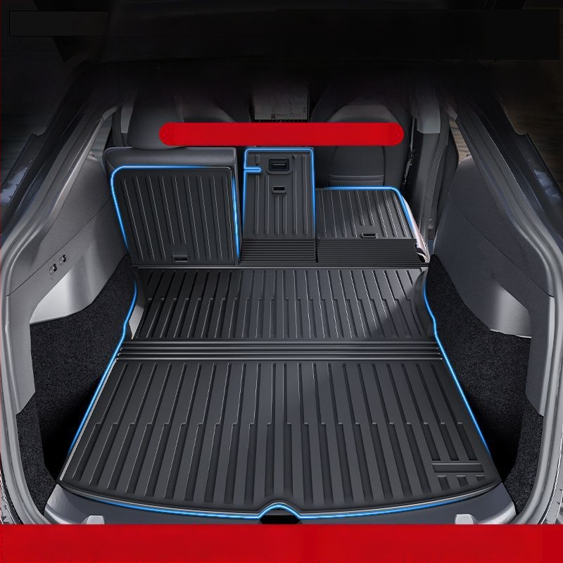 Set TPE prostirke za prtljažnik za Tesla Model 3 Y verziju, potpuno pokrivanje, jastuk za stražnji naslon, prednji i stražnji prostirci prtljažnika