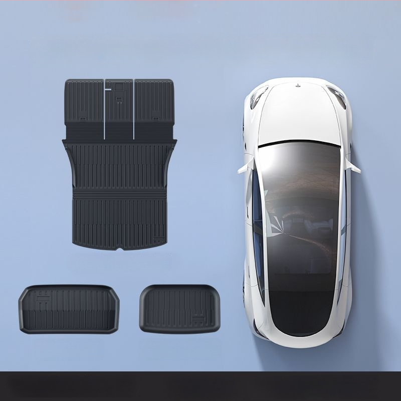 Set TPE prostirke za prtljažnik za Tesla Model 3 Y verziju, potpuno pokrivanje, jastuk za stražnji naslon, prednji i stražnji prostirci prtljažnika
