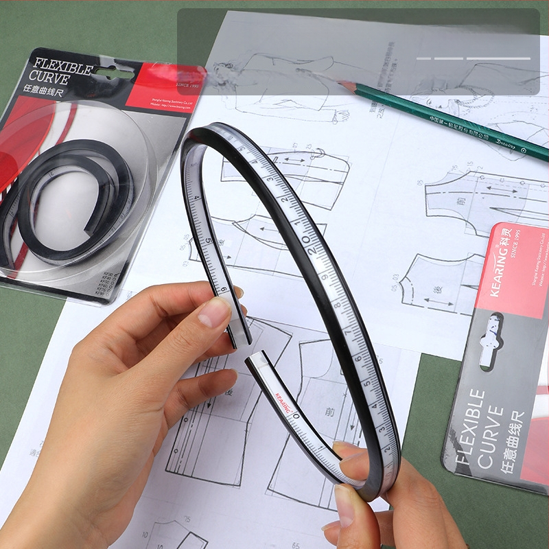 Keling ευέλικτος καμπύλος χάρακας – ευκαμπτόμενο εργαλείο μέτρησης τόξων για ραφή, πλαστικό