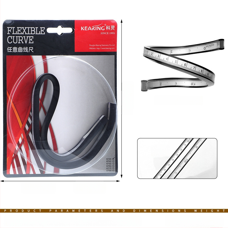 Keling ευέλικτος καμπύλος χάρακας – ευκαμπτόμενο εργαλείο μέτρησης τόξων για ραφή, πλαστικό