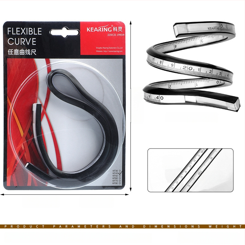 Keling ευέλικτος καμπύλος χάρακας – ευκαμπτόμενο εργαλείο μέτρησης τόξων για ραφή, πλαστικό
