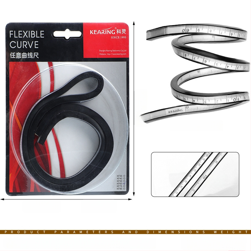 Keling ευέλικτος καμπύλος χάρακας – ευκαμπτόμενο εργαλείο μέτρησης τόξων για ραφή, πλαστικό