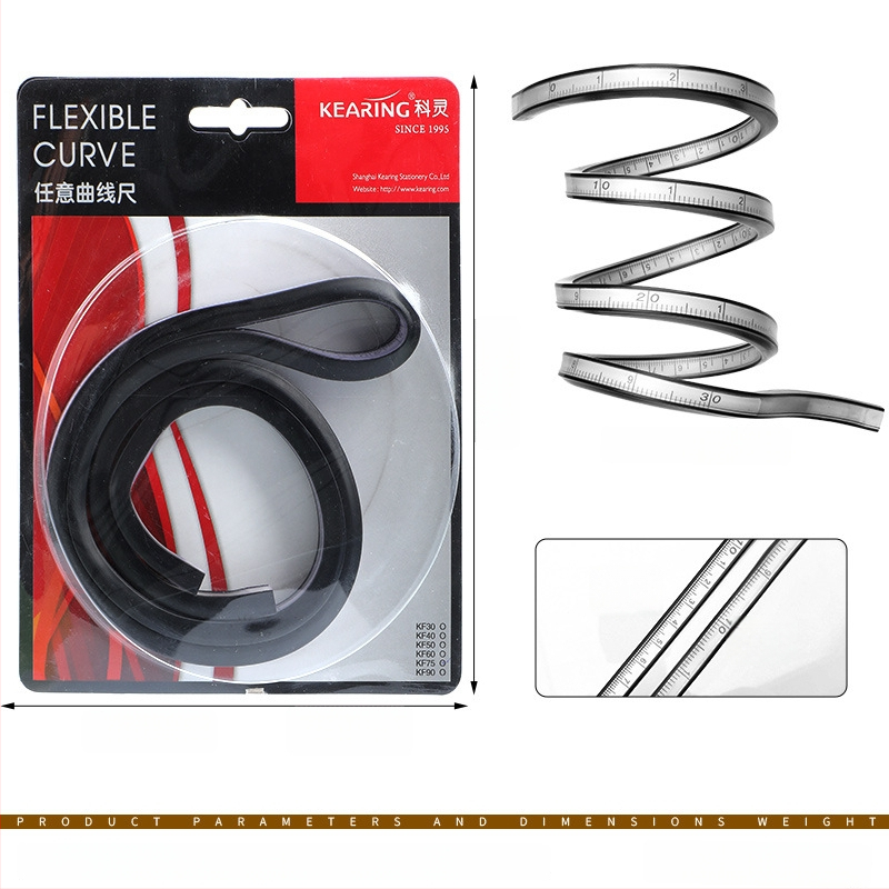 Keling ευέλικτος καμπύλος χάρακας – ευκαμπτόμενο εργαλείο μέτρησης τόξων για ραφή, πλαστικό
