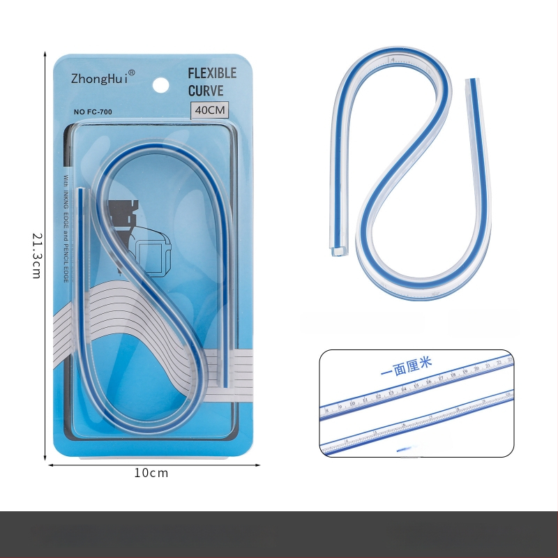 Keling ευέλικτος καμπύλος χάρακας – ευκαμπτόμενο εργαλείο μέτρησης τόξων για ραφή, πλαστικό