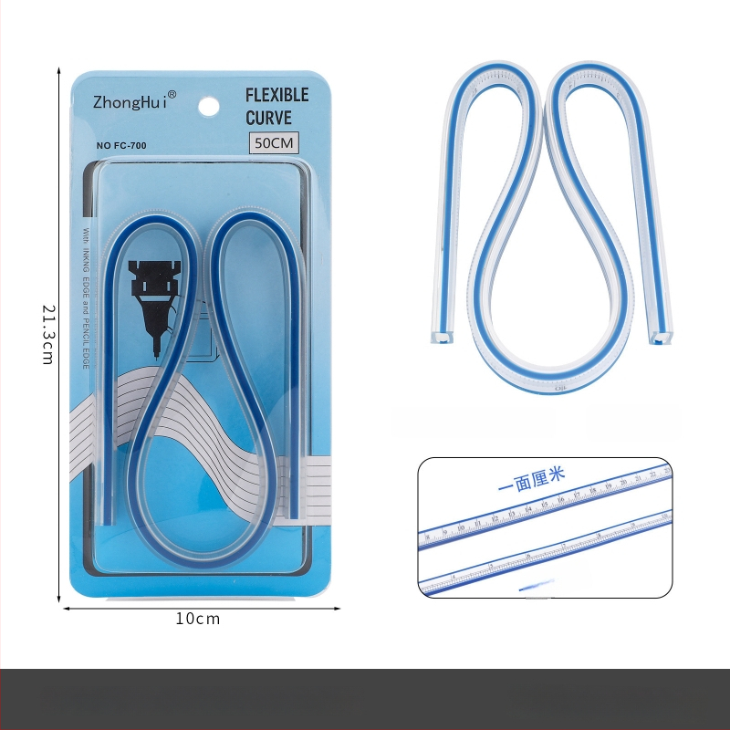 Keling ευέλικτος καμπύλος χάρακας – ευκαμπτόμενο εργαλείο μέτρησης τόξων για ραφή, πλαστικό