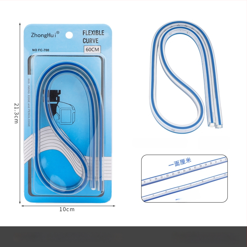 Keling ευέλικτος καμπύλος χάρακας – ευκαμπτόμενο εργαλείο μέτρησης τόξων για ραφή, πλαστικό