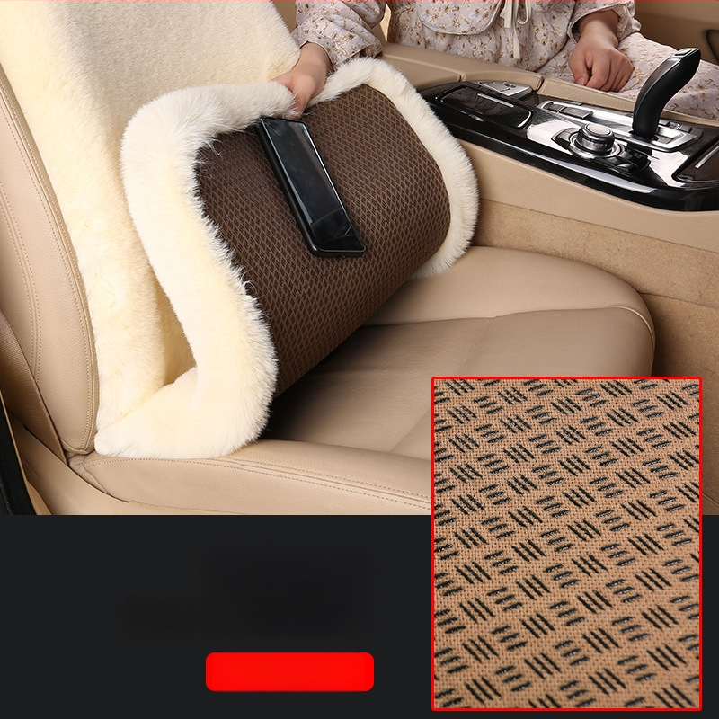 Set od tri plišane jastučnice za auto s krznom od zeca za zimu