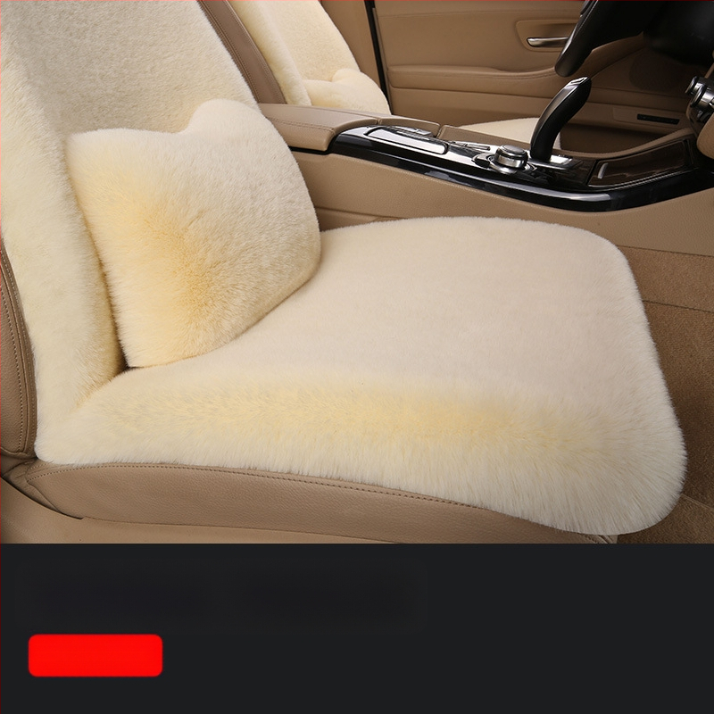Set od tri plišane jastučnice za auto s krznom od zeca za zimu