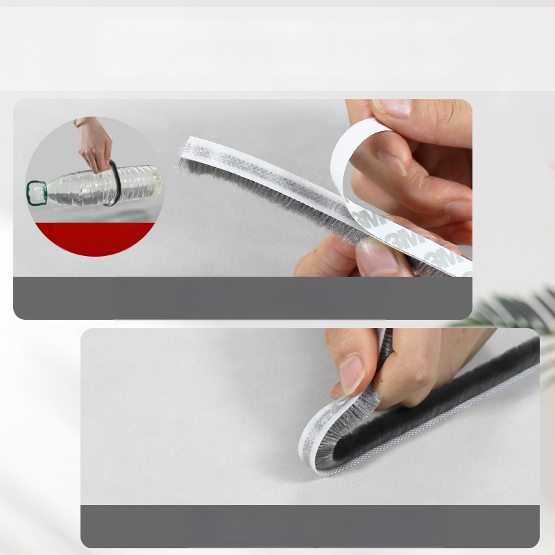 Samoljepljiva brtvena traka za klizna vrata i prozore, PVC-aluminijsko/plastični okvir, zatvara praznine, otporna na vjetar i prašinu