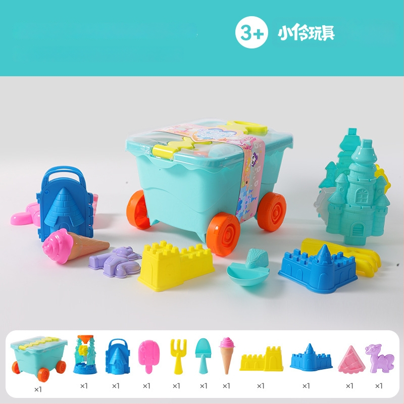 Set za igru na snijegu s lopaticom, kantom i alatom za snježne borbe – Plastične igračke za plažu/pijesak, u mrežastoj vrećici, za uzrast 4–6 godina