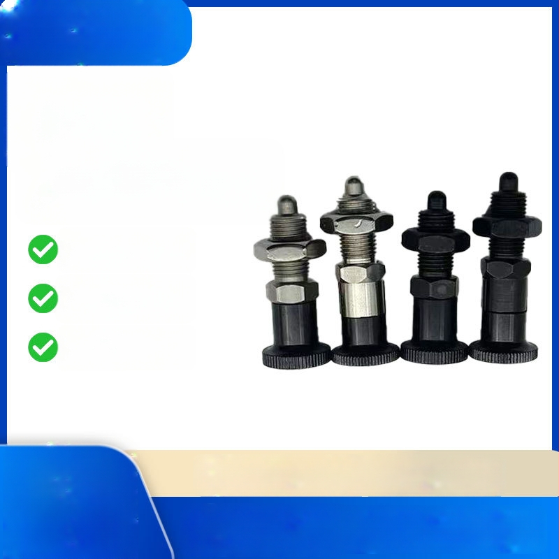 Knob Plunger VCN220 – Rozsdamentes acél zár, szénacél pozicionálás, finom menetes csap, visszaállító csap, M10/M20 csap