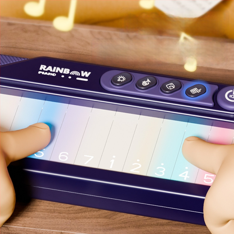 Dječja elektronička tipkovnica sa šarenim svjetlom i dodirnim zaslonom, glazbena kutija, edukativna klavijatura igračka za djecu 4-6 godina