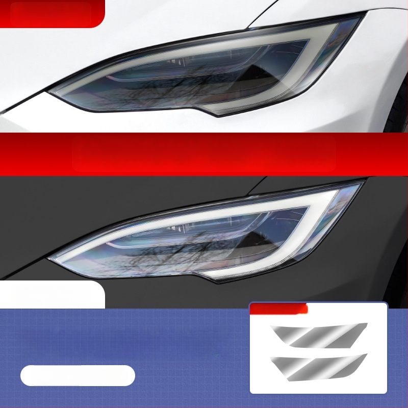 Tesla TPU film za prednja i stražnja svjetla s kontrolom osvjetljenja, tamnjenje i promjena boje, kompatibilan s Model 3, X, S, Y
