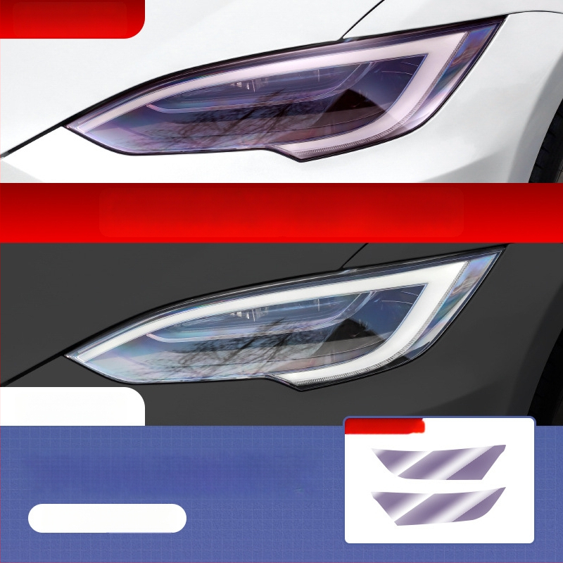 Tesla TPU film za prednja i stražnja svjetla s kontrolom osvjetljenja, tamnjenje i promjena boje, kompatibilan s Model 3, X, S, Y