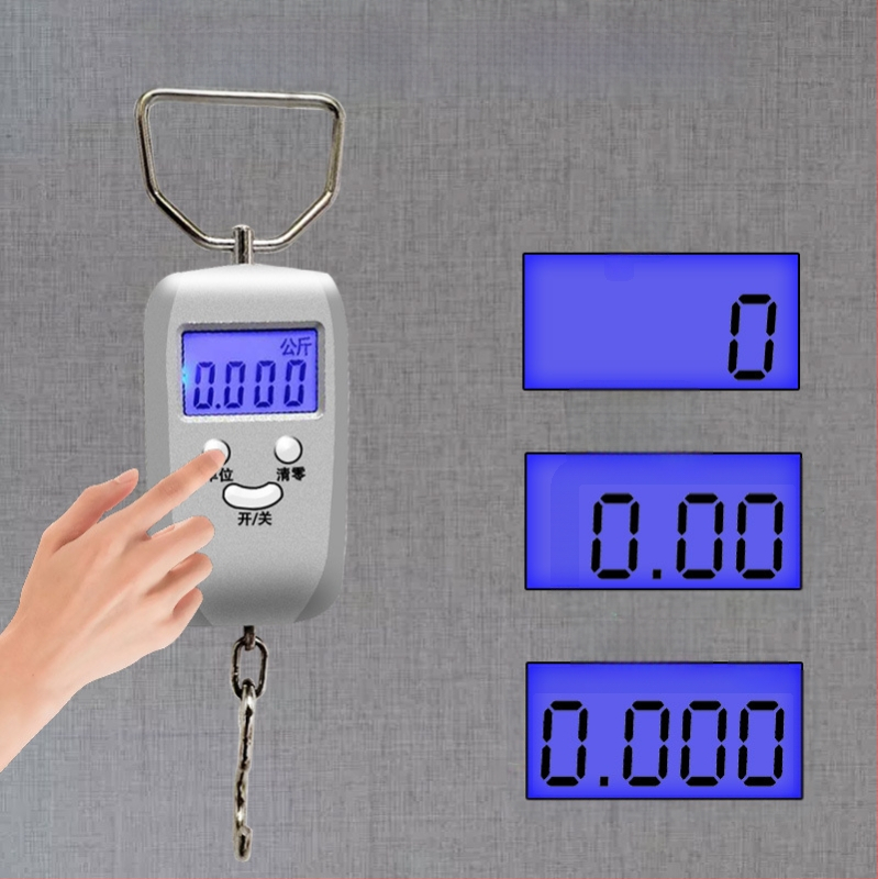 Prijenosna elektronička vaga, 50 kg, precizna gram vaga za prtljagu i povrće