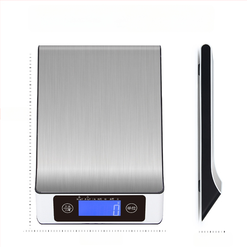 Kuhinjska vaga od nehrđajućeg čelika, kapacitet 15 kg, elektronička platforma CX-2017