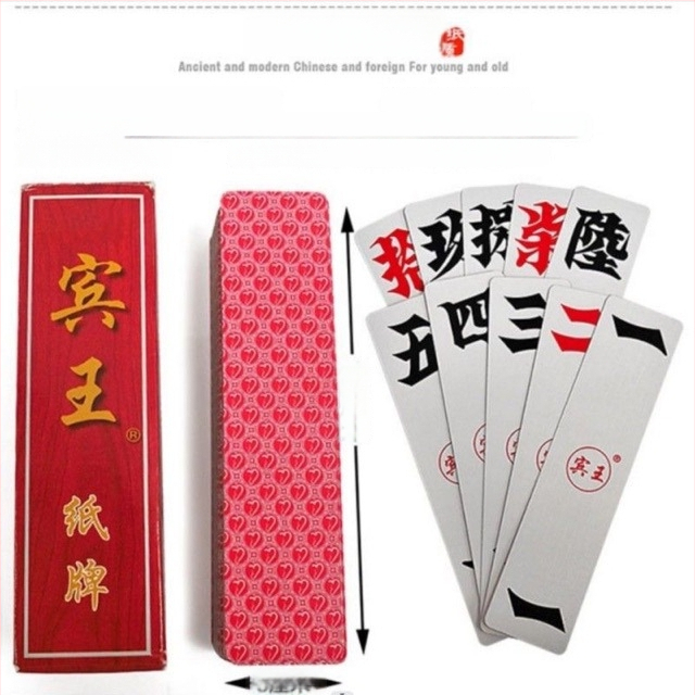 Bin Wang karte - set karata s velikim znakovima za igru Pao Huzi - vrhunski poker set