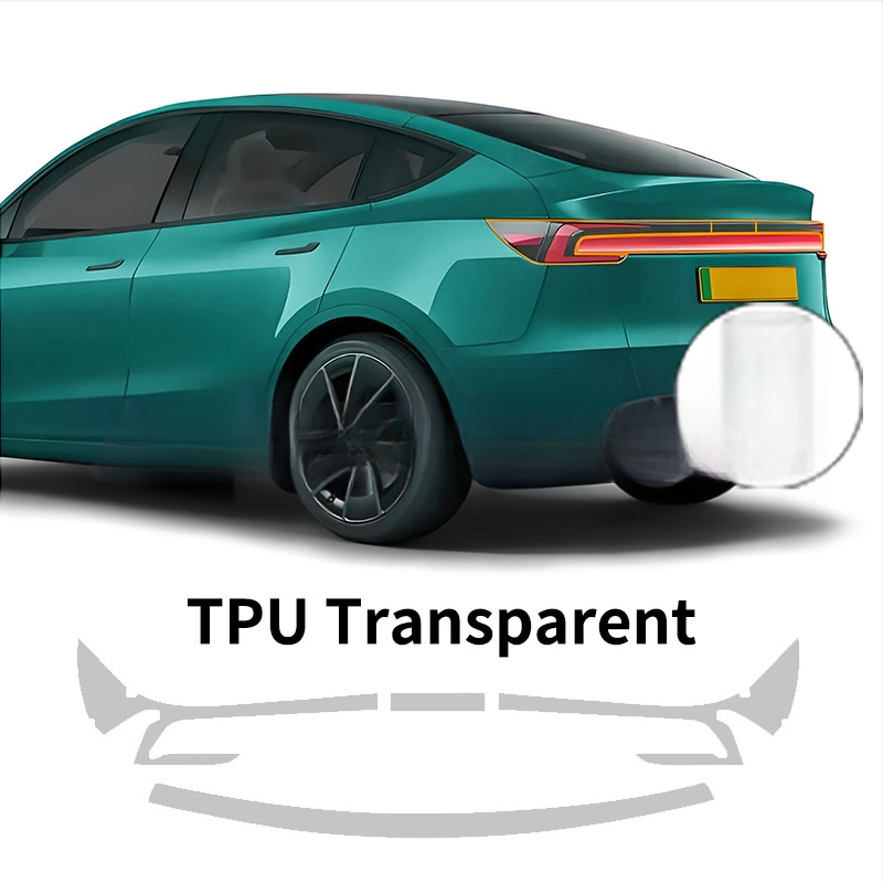 2025-ös Tesla Model Y-höz színváltós TPU hátsó lámpa fólia piros, sárga, kék és fehér színekben